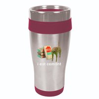 I Eat Cement Cursed Cat Funny Oddly Specific Dank 16oz Travel Tumbler