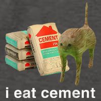 I Eat Cement Cursed Cat Funny Oddly Specific Dank Vector Backpack