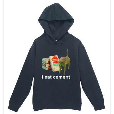 I Eat Cement Cursed Cat Funny Oddly Specific Dank Urban Pullover Hoodie