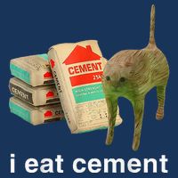 I Eat Cement Cursed Cat Funny Oddly Specific Dank Infant Baby Jersey Bodysuit