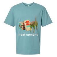 I Eat Cement Cursed Cat Funny Oddly Specific Dank Sueded Cloud Jersey T-Shirt