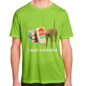 I Eat Cement Cursed Cat Funny Oddly Specific Dank Meme Adult ChromaSoft Performance T-Shirt