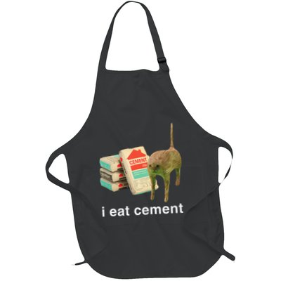 I Eat Cement Cursed Cat Funny Oddly Specific Dank Meme Apron