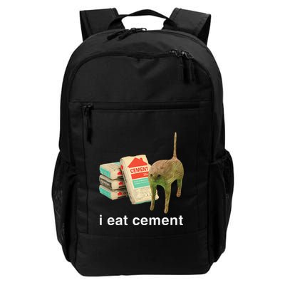 I Eat Cement Cursed Cat Funny Oddly Specific Dank Meme Backpack