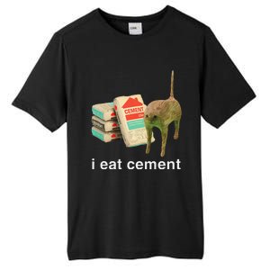 I Eat Cement Cursed Cat Funny Oddly Specific Dank Meme Tall Fusion ChromaSoft Performance T-Shirt