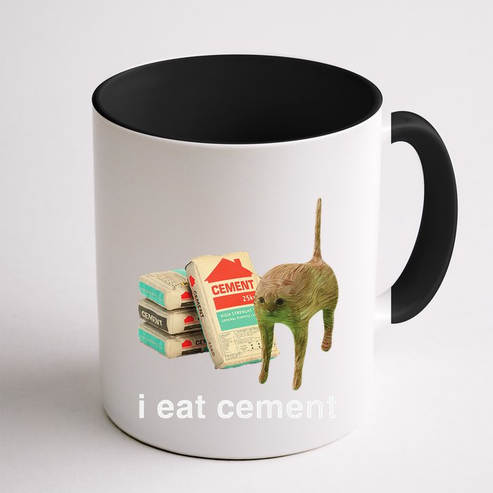 I Eat Cement Cursed Cat Funny Oddly Specific Dank Meme Mug