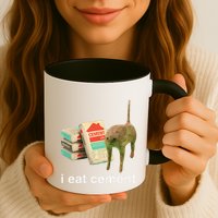 I Eat Cement Cursed Cat Funny Oddly Specific Dank Meme Mug