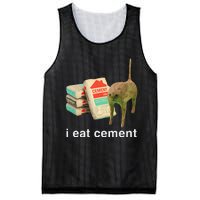 I Eat Cement Cursed Cat Funny Oddly Specific Dank Meme Mesh Reversible Basketball Jersey Tank