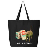 I Eat Cement Cursed Cat Funny Oddly Specific Dank Meme 25L Jumbo Tote