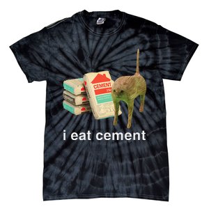 I Eat Cement Cursed Cat Funny Oddly Specific Dank Meme Tie-Dye T-Shirt