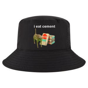 I Eat Cement Cursed Cat Funny Oddly Specific Dank Meme Cool Comfort Performance Bucket Hat