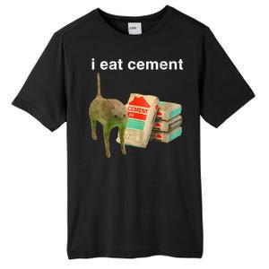 I Eat Cement Cursed Cat Funny Oddly Specific Dank Meme Tall Fusion ChromaSoft Performance T-Shirt