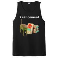 I Eat Cement Cursed Cat Funny Oddly Specific Dank Meme PosiCharge Competitor Tank