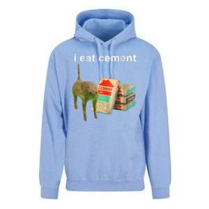 I Eat Cement Cursed Cat Funny Oddly Specific Dank Meme Unisex Surf Hoodie