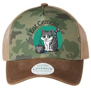 I Eat Cement Cursed Cat Funny Oddly Specific Dank Meme Legacy Tie Dye Trucker Hat