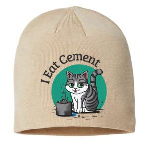 I Eat Cement Cursed Cat Funny Oddly Specific Dank Meme Sustainable Beanie