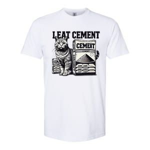 I Eat Cement Cursed Cat Funny Oddly Specific Meme Softstyle CVC T-Shirt