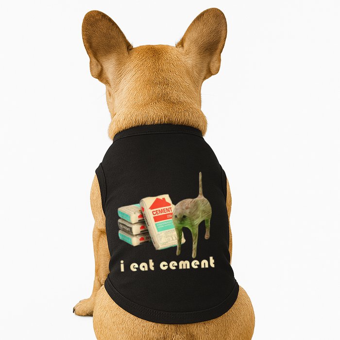 I Eat Cement Cursed Cat Unhinged Funny Meme On Back Doggie Tank