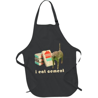 I Eat Cement Cursed Cat Unhinged Funny Meme On Back Apron