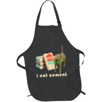 I Eat Cement Cursed Cat Unhinged Funny Meme On Back Apron