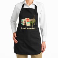I Eat Cement Cursed Cat Unhinged Funny Meme On Back Apron