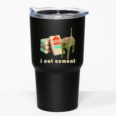 I Eat Cement Cursed Cat Unhinged Funny Meme On Back Tumbler
