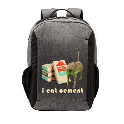 I Eat Cement Cursed Cat Unhinged Funny Meme On Back Vector Backpack