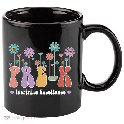 Inspiring Excellence Cute Daisies PreK Teacher PreKinder 11oz C Handle Ceramic Mug
