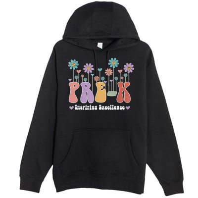 Inspiring Excellence Cute Daisies PreK Teacher PreKinder Premium Pullover Hoodie