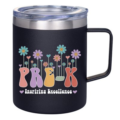 Inspiring Excellence Cute Daisies PreK Teacher PreKinder 12oz Stainless Steel Coffee Mug