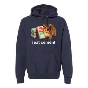 I Eat Cement Cursed Hyrax Funny Oddly Specific Dank Meme Premium Hoodie