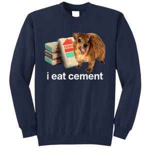 I Eat Cement Cursed Hyrax Funny Oddly Specific Dank Meme Tall Sweatshirt