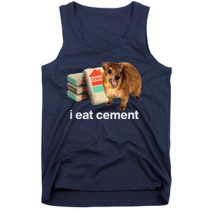 I Eat Cement Cursed Hyrax Funny Oddly Specific Dank Meme Tank Top