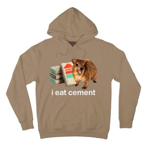 I Eat Cement Cursed Hyrax Funny Oddly Specific Dank Meme Hoodie