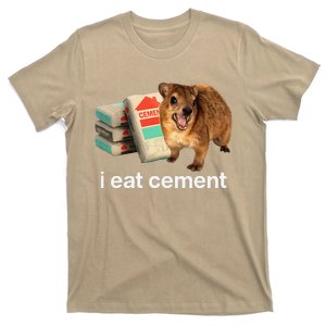 I Eat Cement Cursed Hyrax Funny Oddly Specific Dank Meme T-Shirt