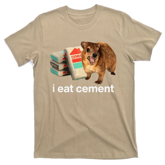 I Eat Cement Cursed Hyrax Funny Oddly Specific Dank Meme T-Shirt