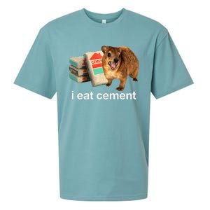 I Eat Cement Cursed Hyrax Funny Oddly Specific Dank Meme Sueded Cloud Jersey T-Shirt