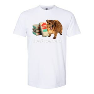 I Eat Cement Cursed Hyrax Funny Oddly Specific Dank Meme Softstyle CVC T-Shirt