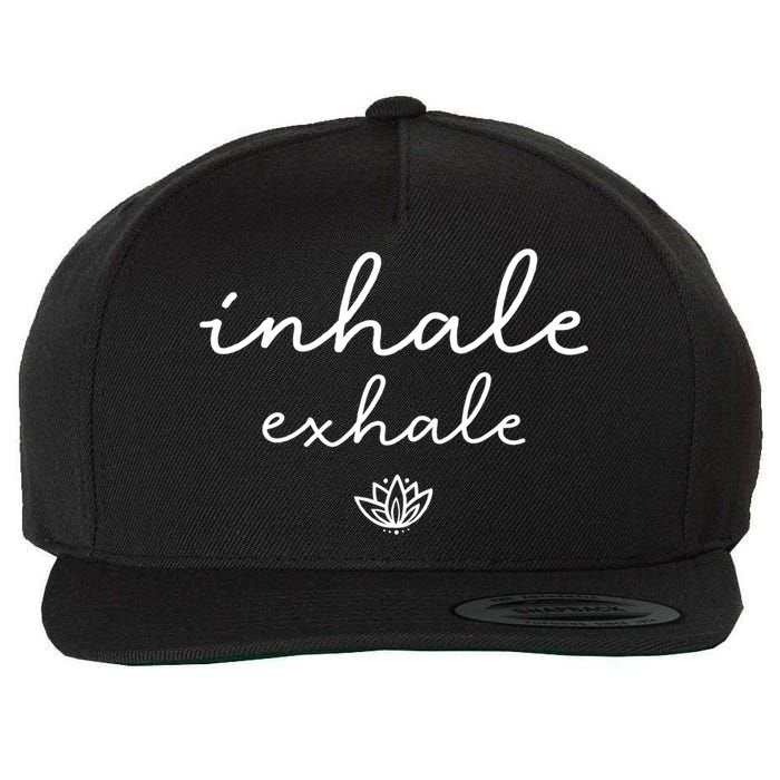 Inhale Exhale Cool Gift Wool Snapback Cap