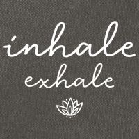 Inhale Exhale Cool Gift Cotton Canvas Backpack