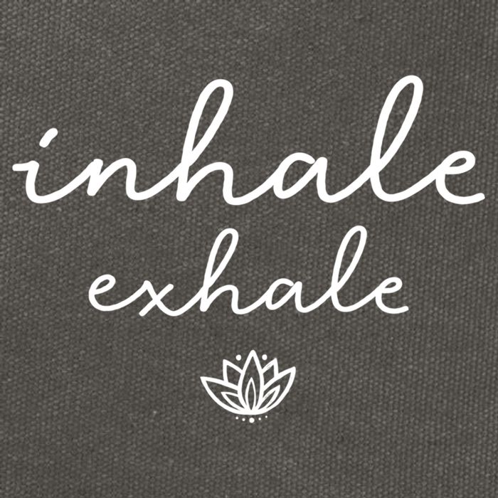 Inhale Exhale Cool Gift Cotton Canvas Backpack