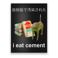 I Eat Cement Cat Japanese Meme Cat Oddly Specific Weired Poster