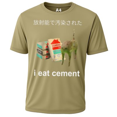 I Eat Cement Cat Japanese Meme Cat Oddly Specific Weired Performance Shirt