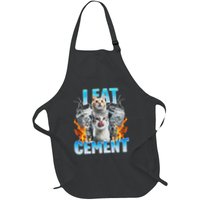 I Eat Cement Cursed Cat Funny Oddly Specific Dank Meme Apron