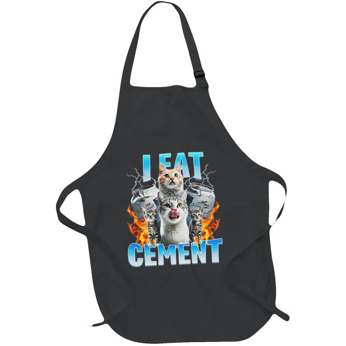 I Eat Cement Cursed Cat Funny Oddly Specific Dank Meme Apron