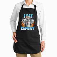 I Eat Cement Cursed Cat Funny Oddly Specific Dank Meme Apron