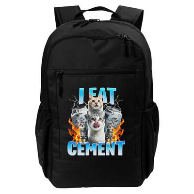 I Eat Cement Cursed Cat Funny Oddly Specific Dank Meme Backpack
