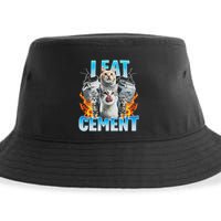I Eat Cement Cursed Cat Funny Oddly Specific Dank Meme Sustainable Bucket Hat