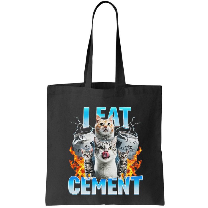 I Eat Cement Cursed Cat Funny Oddly Specific Dank Meme Bag