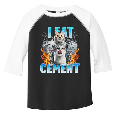 I Eat Cement Cursed Cat Funny Oddly Specific Dank Meme Toddler Fine Jersey T-Shirt